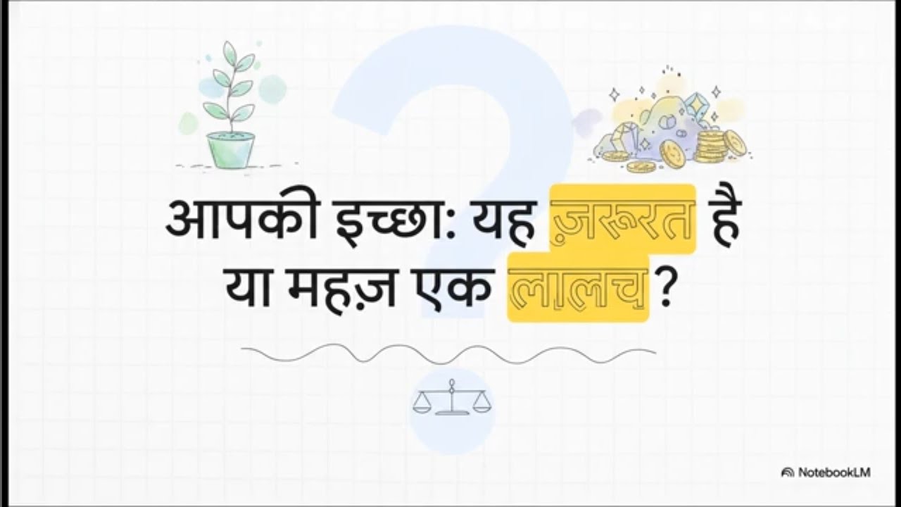 आवश्यकता बनाम लोभ