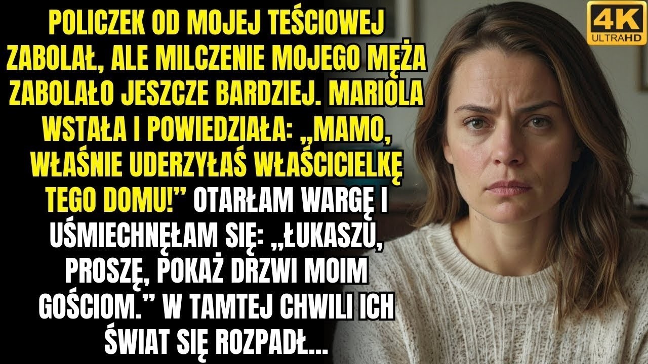 Moja teściowa spoliczkowała mnie, a mój mąż milczał  Otrząsnęłam się i ZROZPRAWIŁAM SIĘ Z NIMI