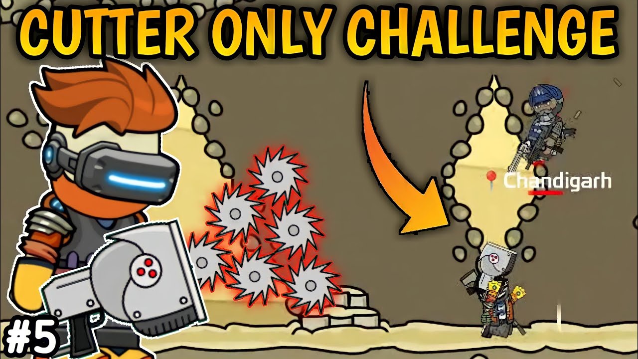 cutter only challenge in mini militia # 5