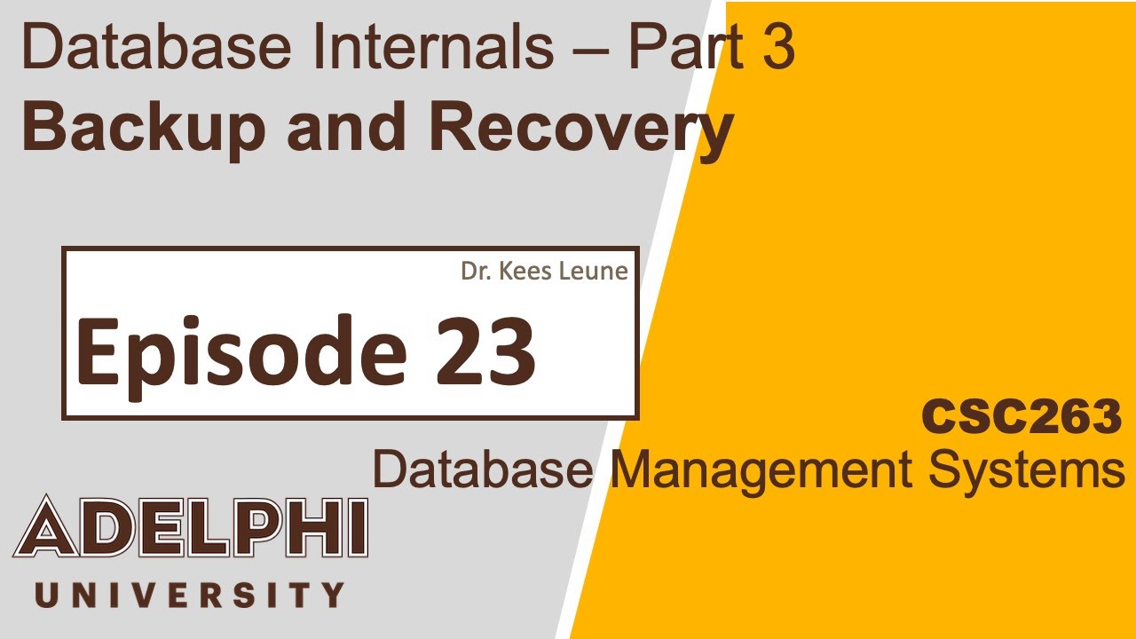 Database Backup and Recovery