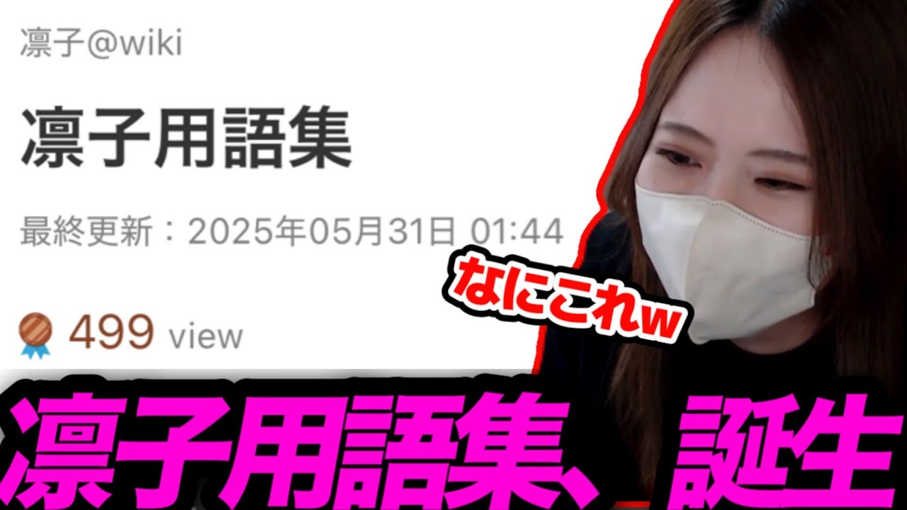 熱心なファンによって作られた「凛子用語集」を見る凛子【2025/5/30】