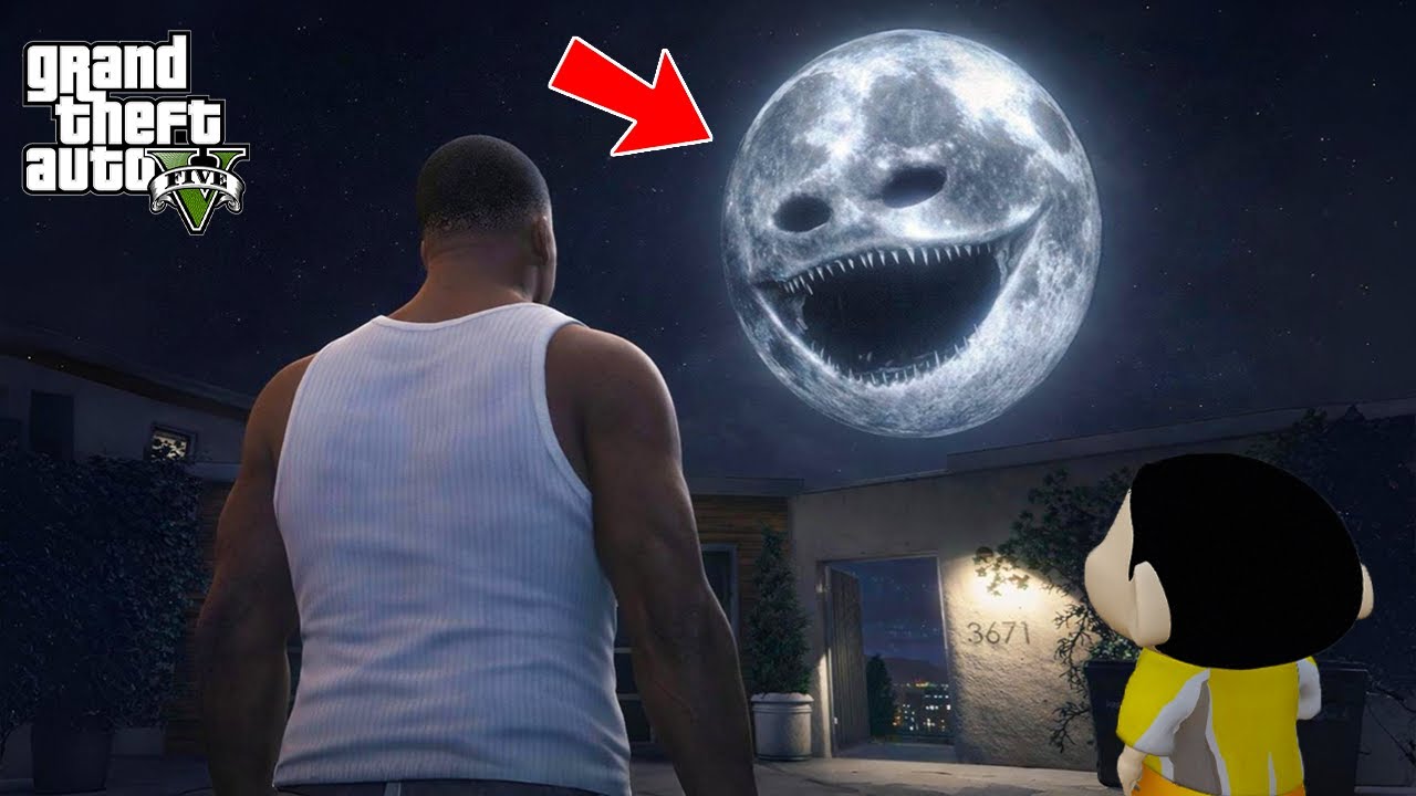 The Moon Wakes Up in GTA 5! | Shinchan and Franklin Face the Apocalypse!