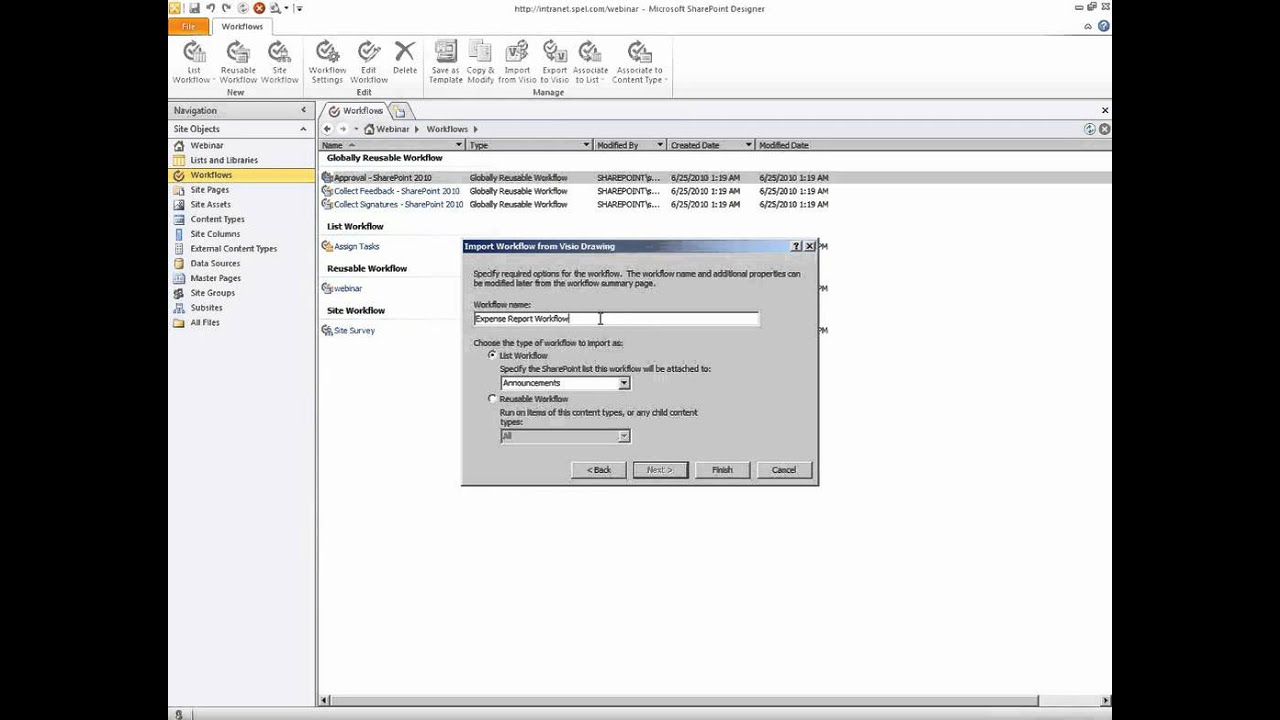 Webinar-Creating Workflows with SharePoint Designer 2010