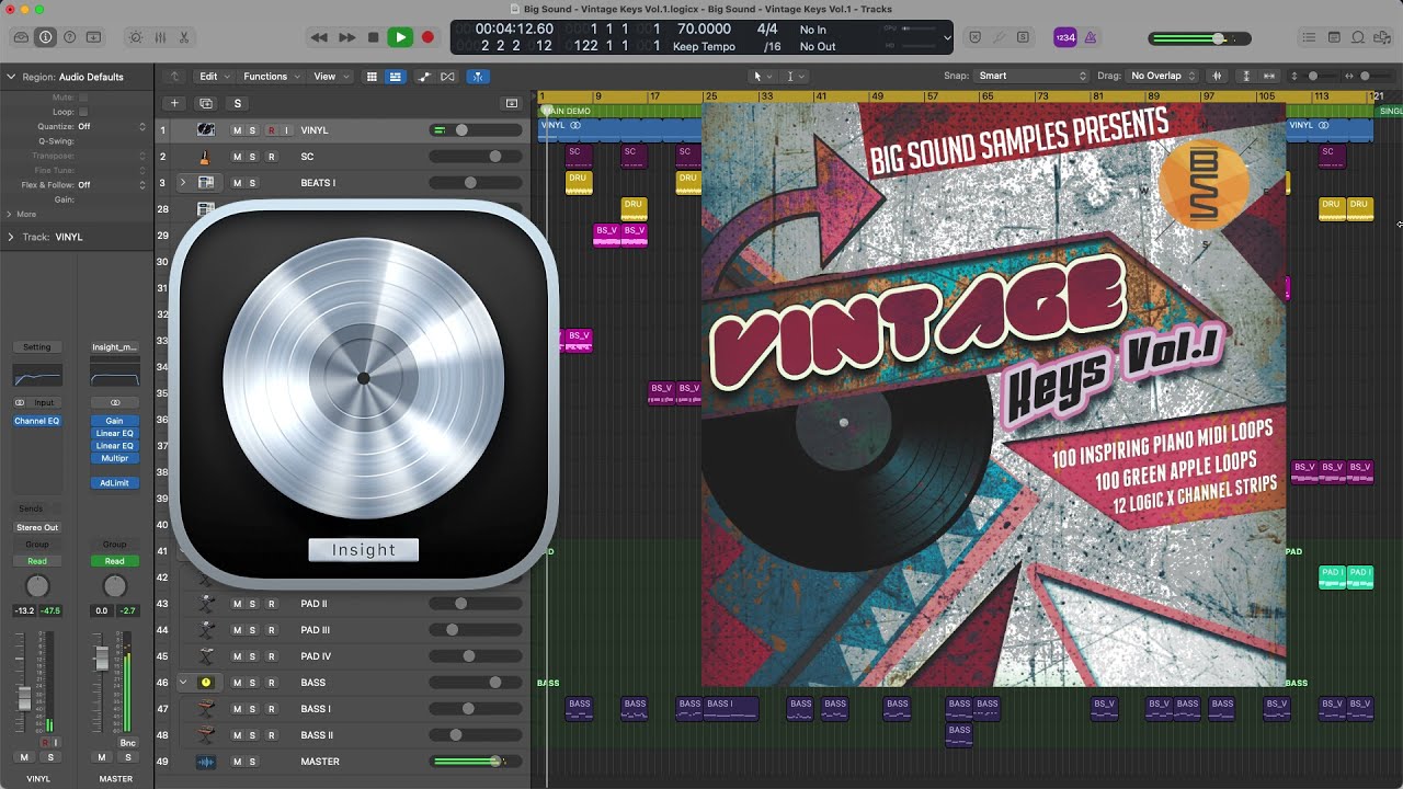 Big Sound - Vintage Keys Vol 1 (Apple Logic X channel strips by Insight)