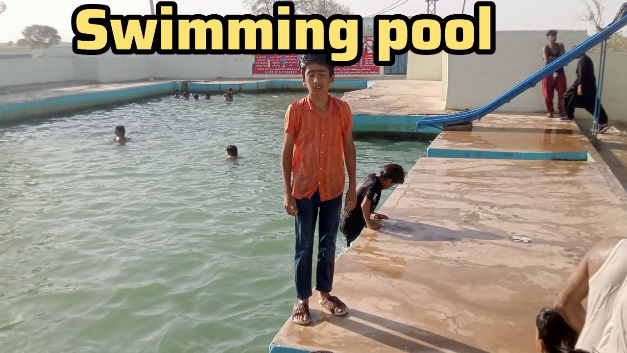 Swimming pool with cousins