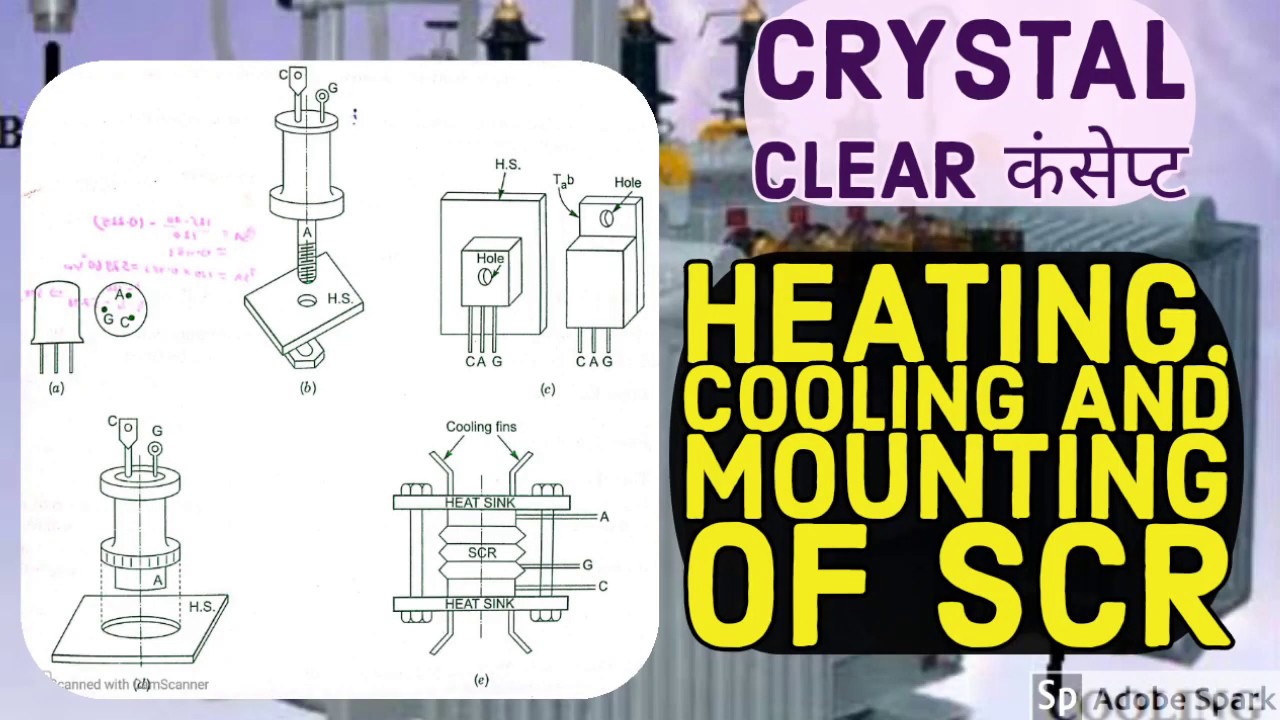 Heating, cooling & mounting of scr (thyristor), thermal resistance, heat sink specification