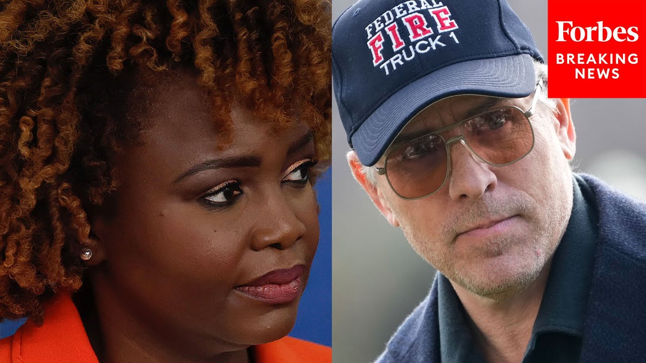 JUST IN: Karine Jean-Pierre Asked Directly About Hunter Biden's Surprise Showing On Marine One