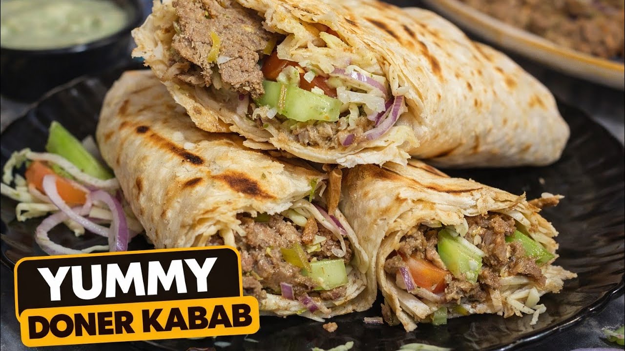 Этот кебаб в рулете очень вкусный и полезный 🤤 | Съешьте все за один укус | Мягкая лепешка роти +...