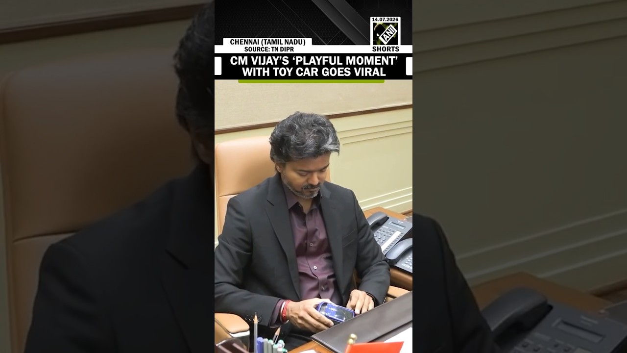 Must Watch! Tamil Nadu Chief Minister Vijay&rsquo;s &lsquo;Playful moment&rsquo; with Toy Car goes viral