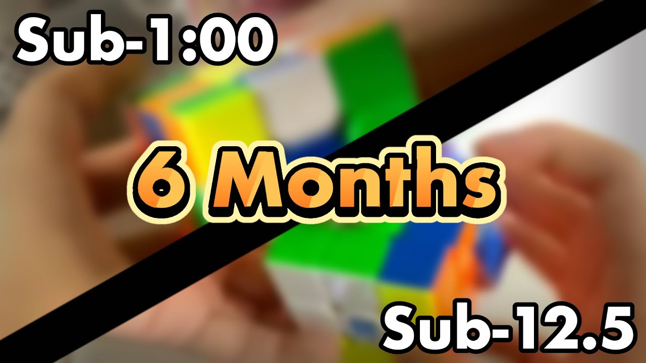 My 6 Months of Speedcubing (Sub 1:00 to Sub 12.5s)