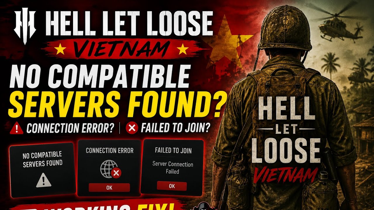 Hell Let Loose Vietnam: как исправить ошибку &laquo;Совместимых серверов не найдено&raquo;, ошибку соединения...