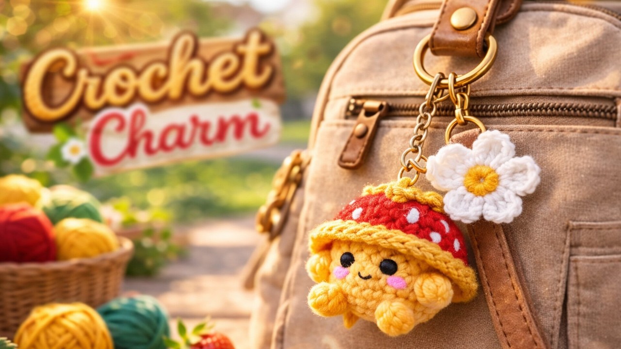 Adorable Handmade Crochet Keychain | Beginner Friendly 🌸 সহজ টিউটোরিয়াল 🪡💞🎀🧵
