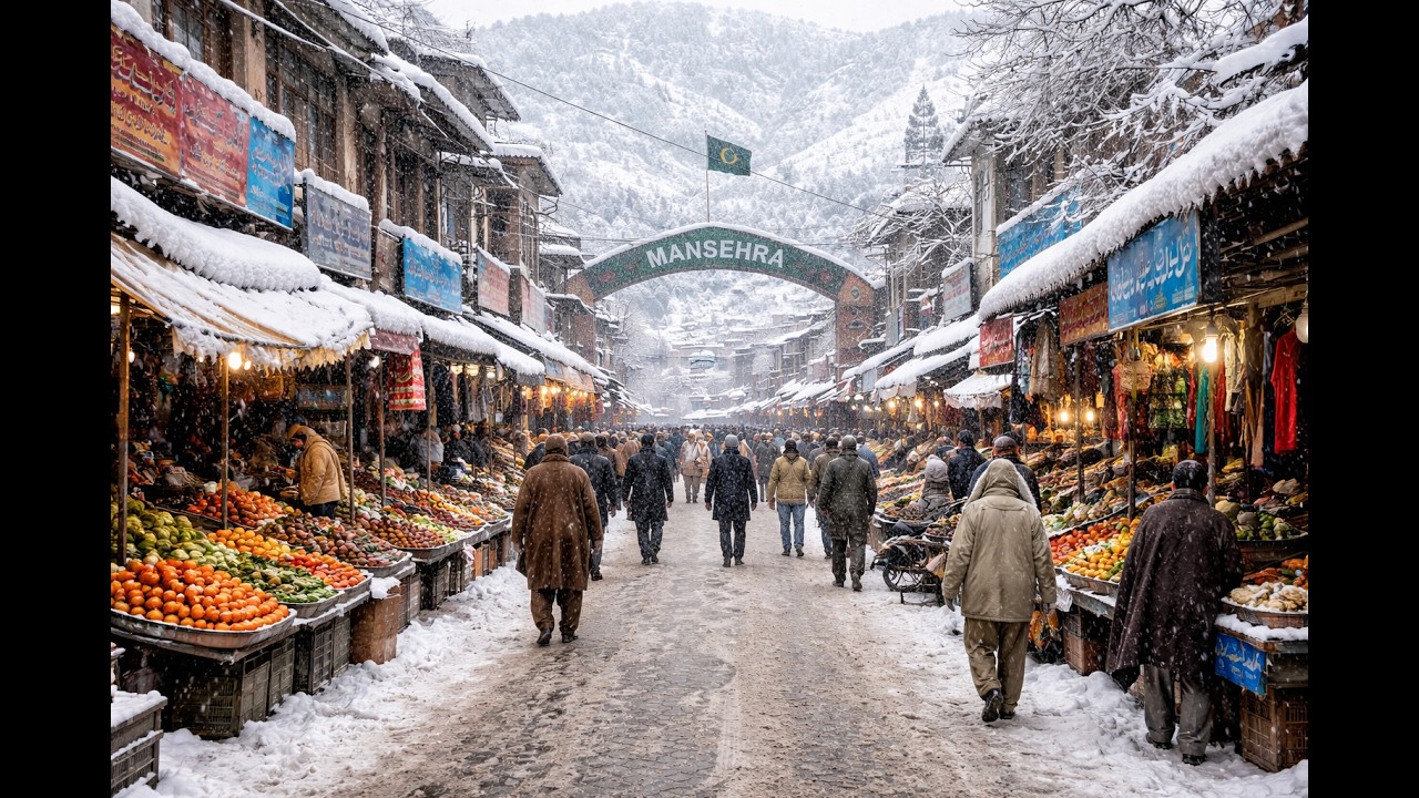 After 12 years Snowfall in Mansehra ❄️ Pakistan Winter Magic 🌨️| Mansehra Turns Into a Snow Paradise
