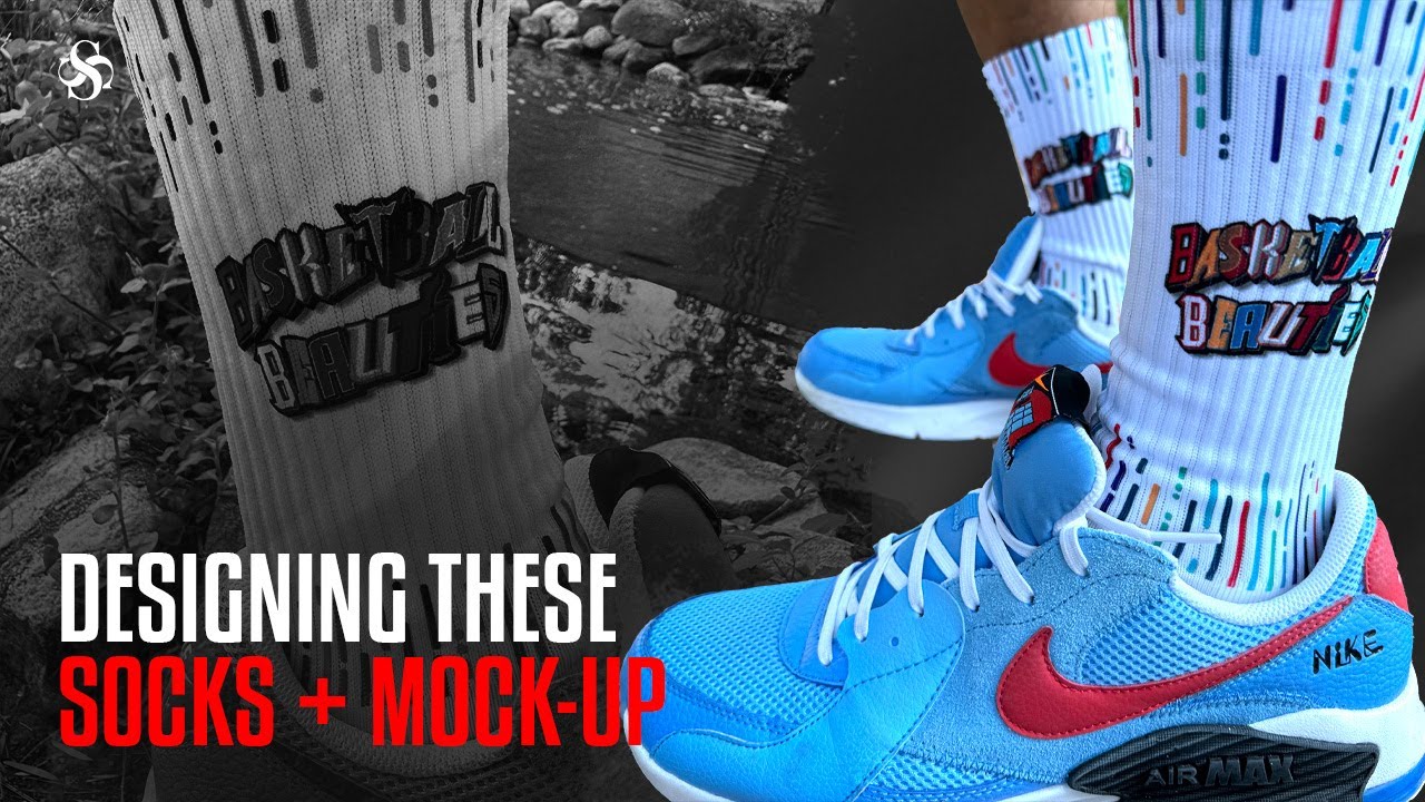 Designing Rain Camo Socks and Making a Mock-up of it!  Sock Design Tutorial #2