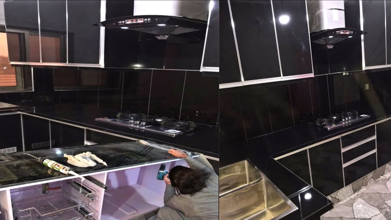 Kitchen Cabinets Installation!PVC Foam Board||Modular Kitchen|!Kitchen Accessories