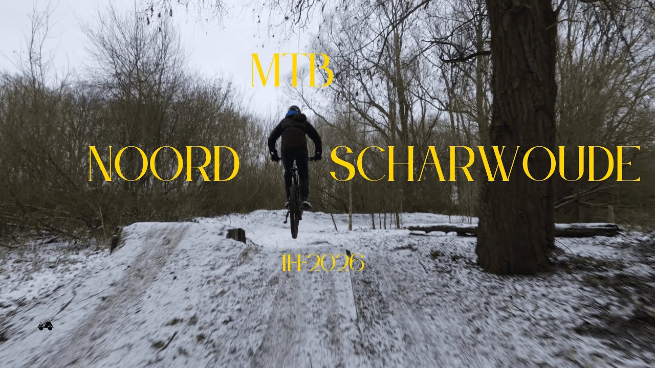 ❄️🚵‍♂️ MTB’en in de sneeuw bij -2°C | Glijden, wallrides & winterpret in Noord Scharwoude (11-1-26)