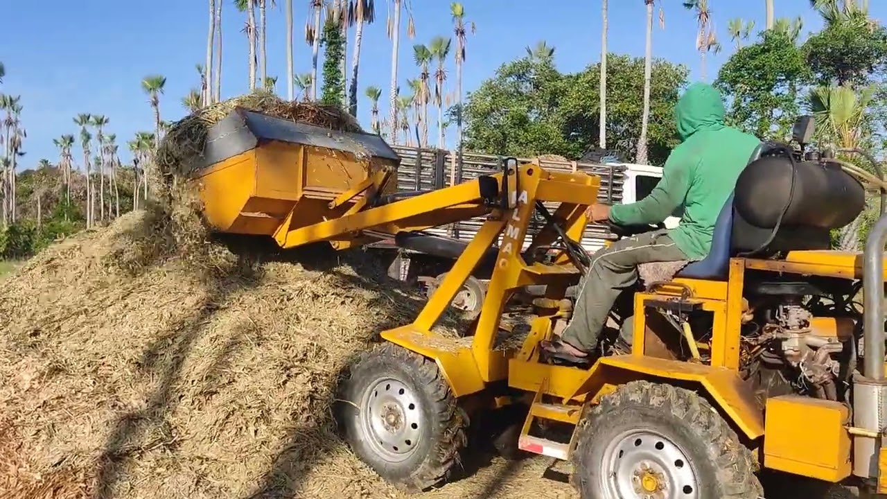 máquina caseira carregando caminhão 3/4.