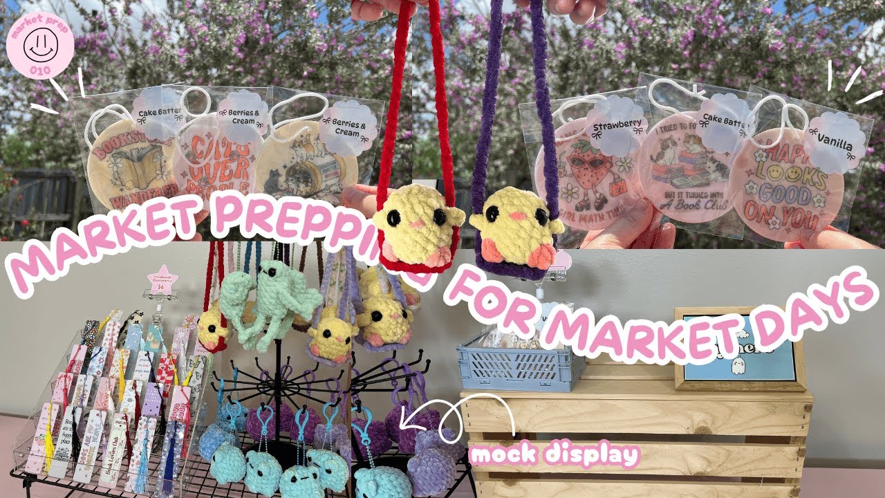 🧶 Testing Out A New Mock Display | Creating New Products To Sell | Market Prep Vlog Pt. 1 🎀