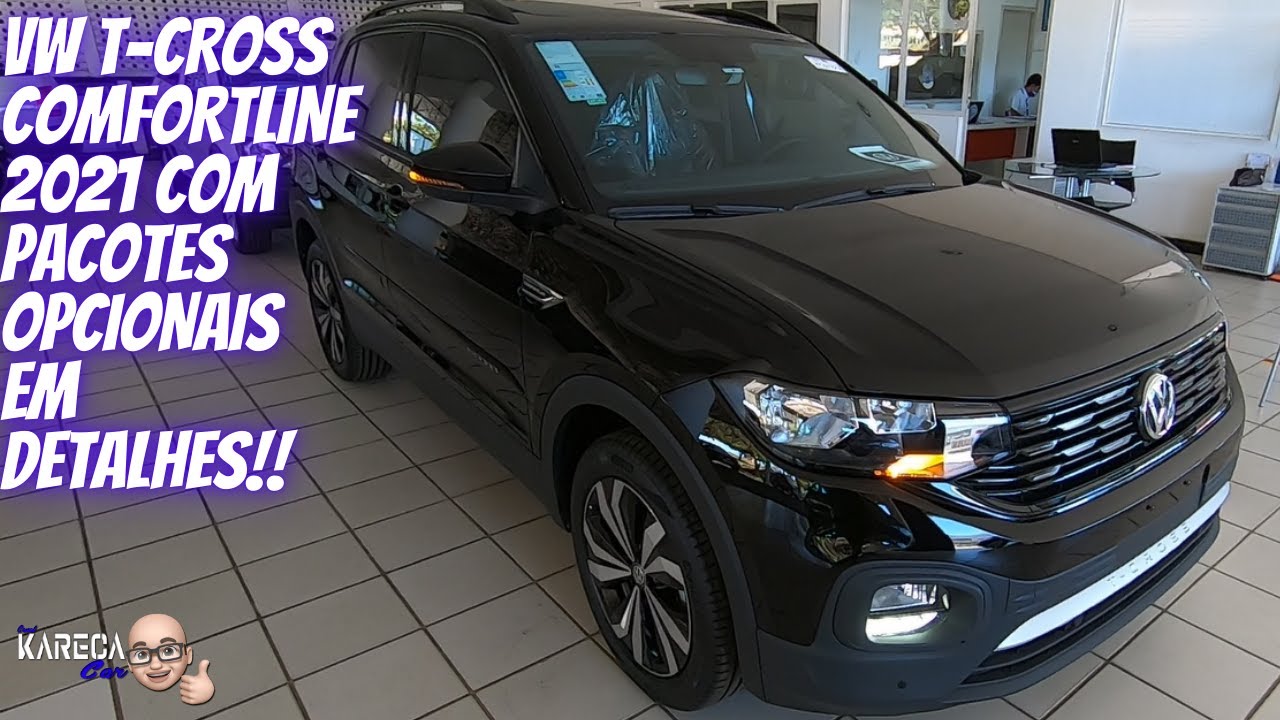VW T-CROSS COMFORTLINE 2021 COM PACOTES OPCIONAIS EM DETALHES!!
