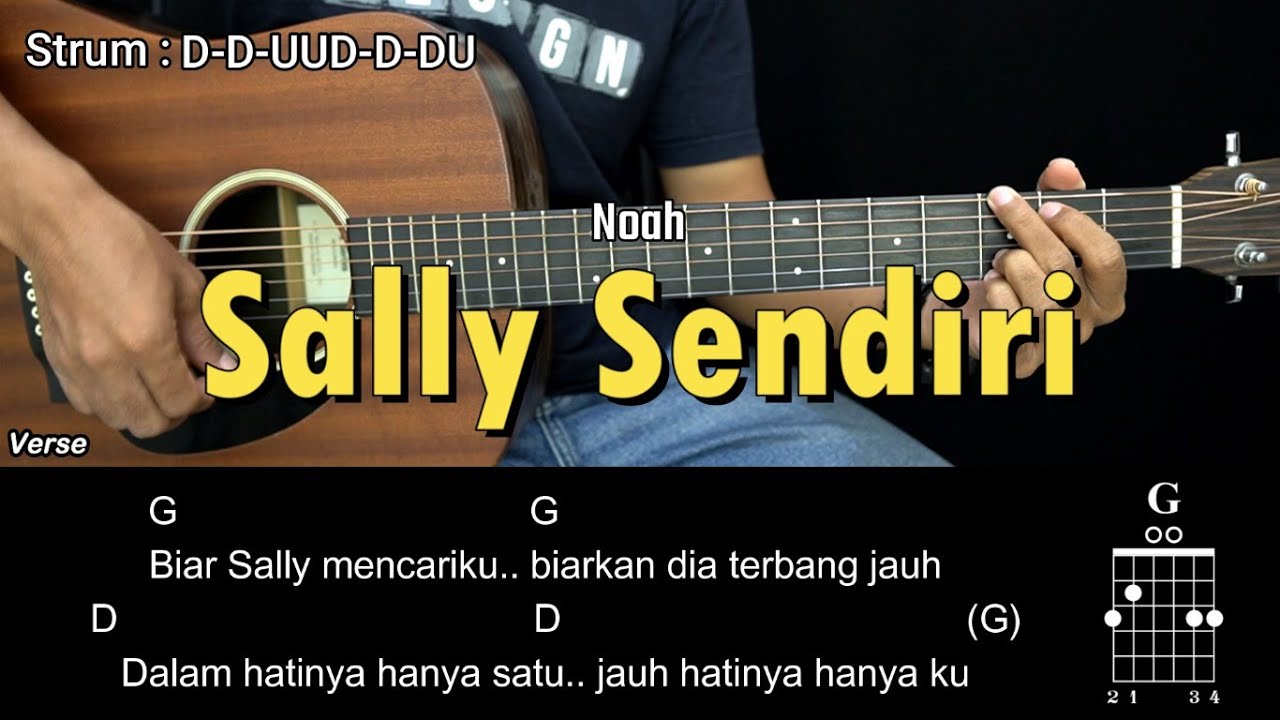 Sally Sendiri - Noah (Peterpan) | Tutorial Chord Gitar Mudah dan Lirik