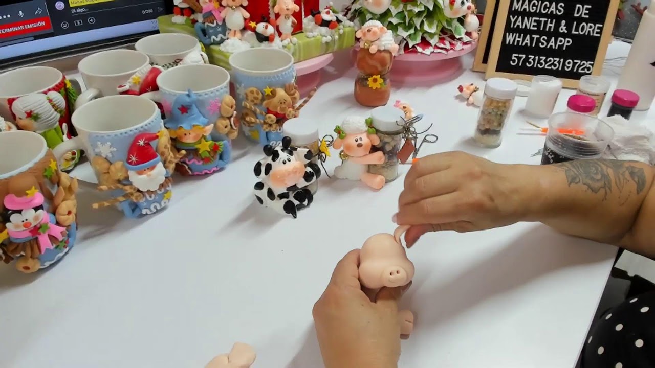 Frasco De Abundancia (Vaca) en Porcelanicron o Porcelana Fria