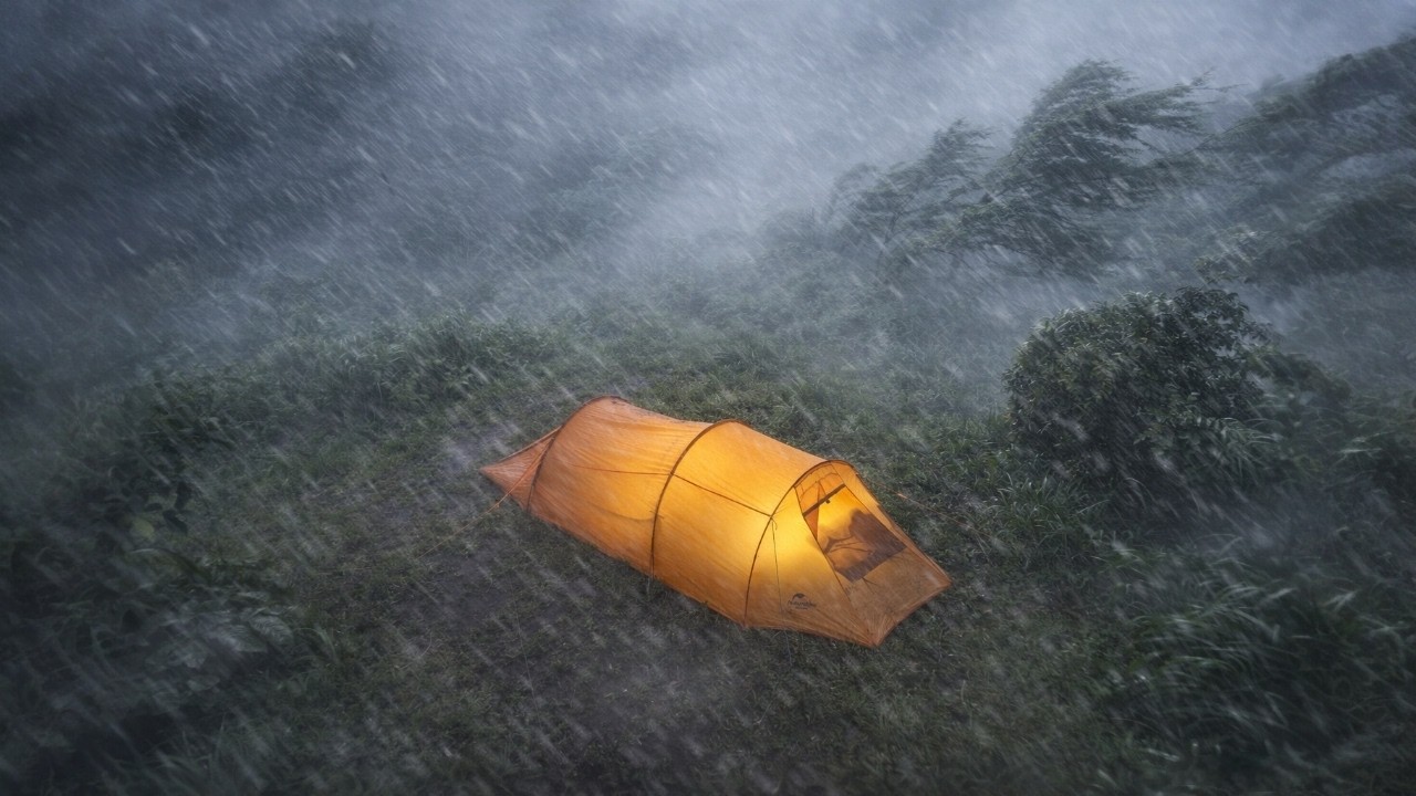 Caught in Storm Again🌧️ But Still Safe and Cozy in My Stormproof Tent - Camping in HEAVY RAIN