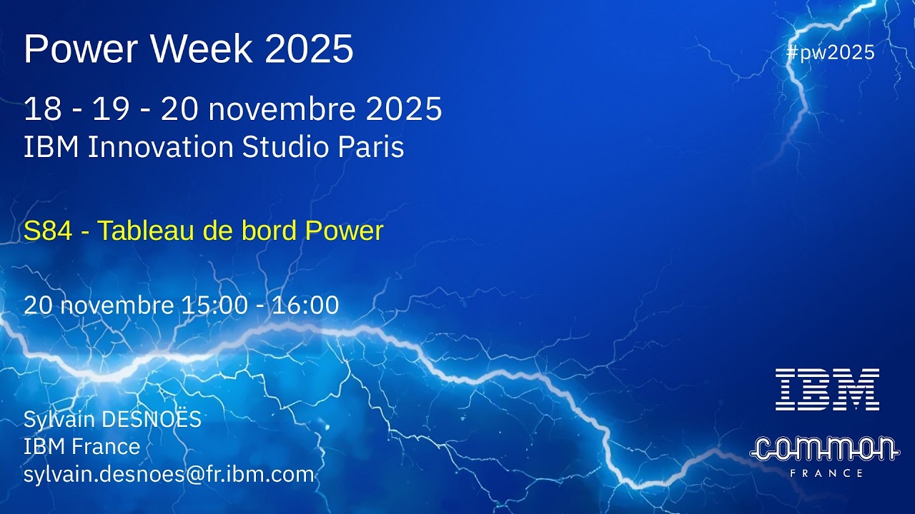 Power Week 2025 - S84 - Tableau de bord Power