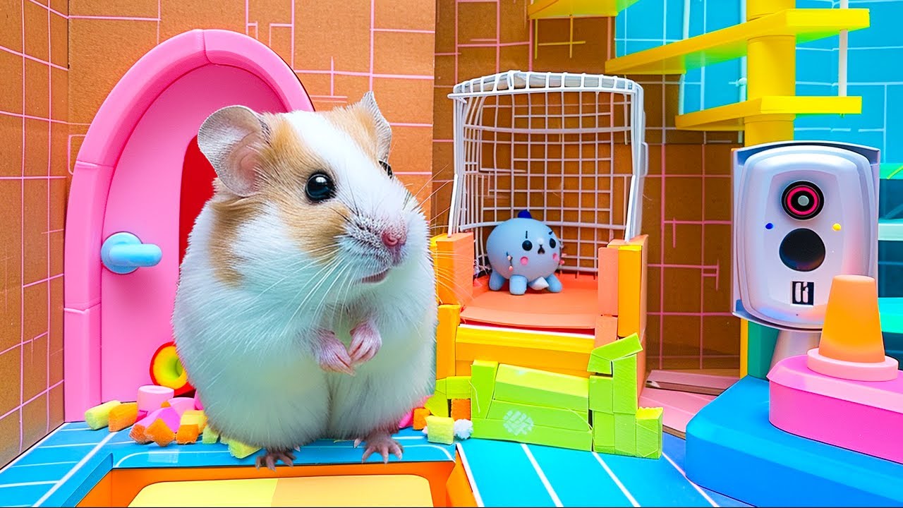 Thrilling Prison Break of a Tiny Hamster Through the Toilet Network 🐹 Maze for Hamster