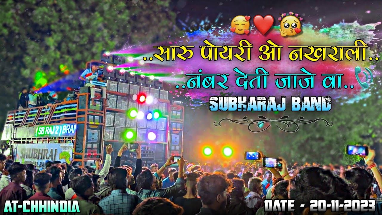 सारु पोयरी ओ नखराली नंबर देती जाजे वा | SUPER-HIT-TIMLI |SHUBHRAJ BAND CHHINDIA