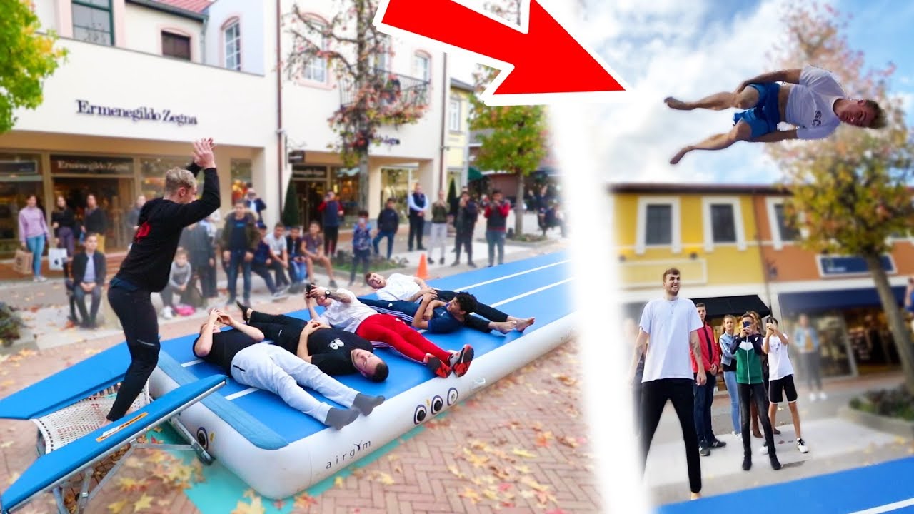 INSANE AIRTRACK TRICKS IN EUROPES BIGGEST MALL !