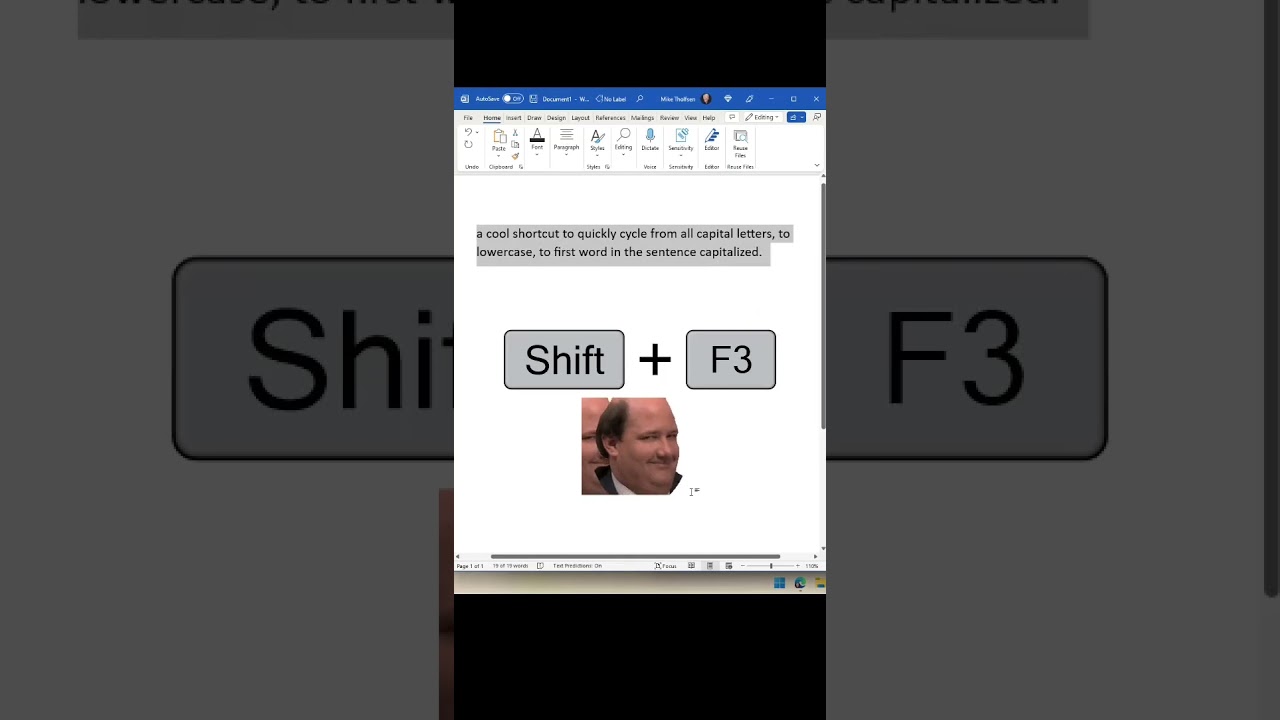Ярлык Word ЗАГЛАВНЫМИ БУКВАМИ