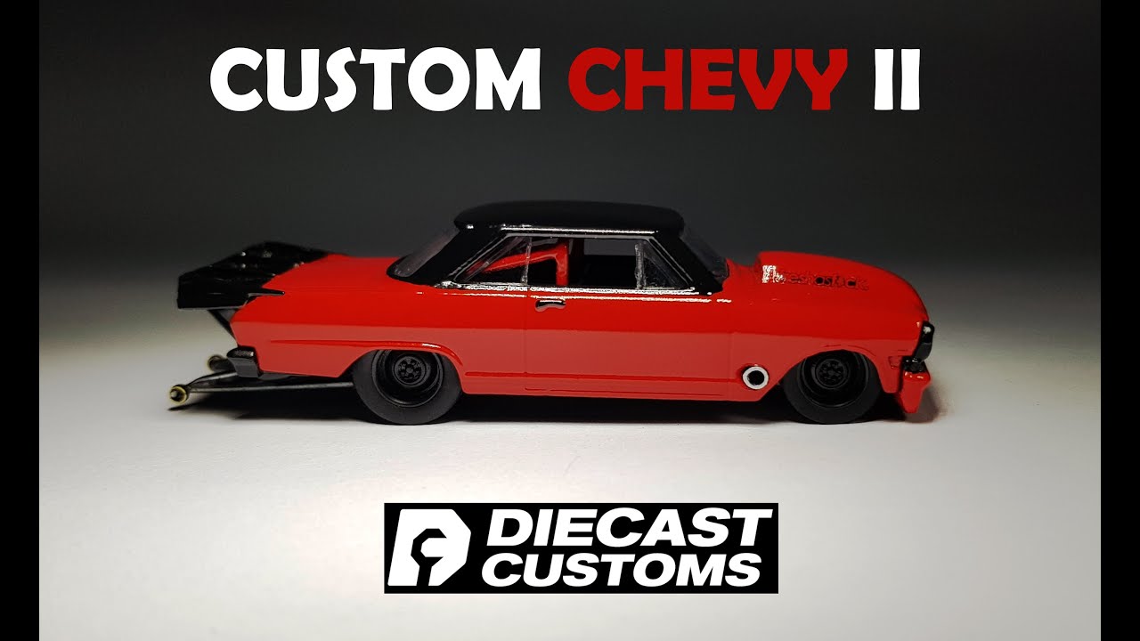Custom Hot Wheels Chevy 2 Drag Car