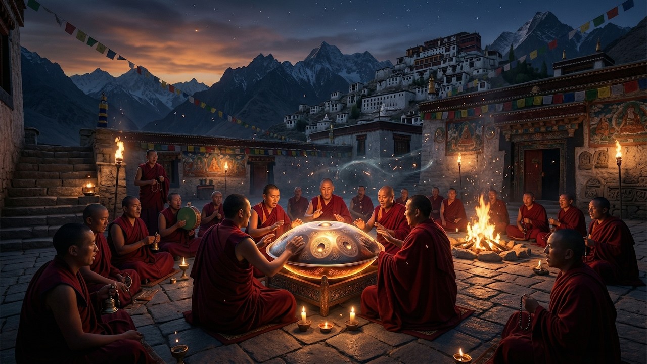 Ancient Mandala Resonance: Sacred Geometry Handpan Meditation