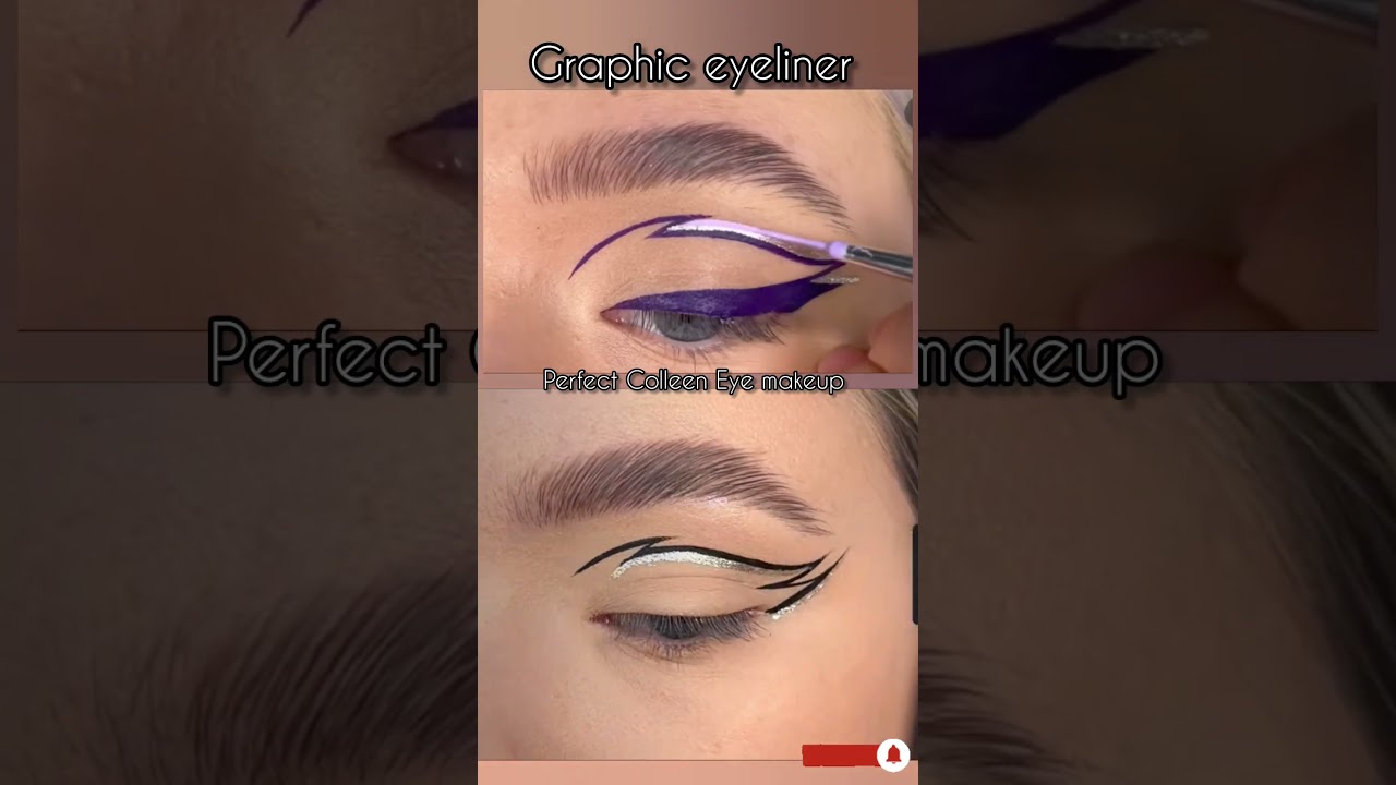 Graphic Eyeliner tutorial for Beginners | Prom Eye makeup tutorial  #shorts