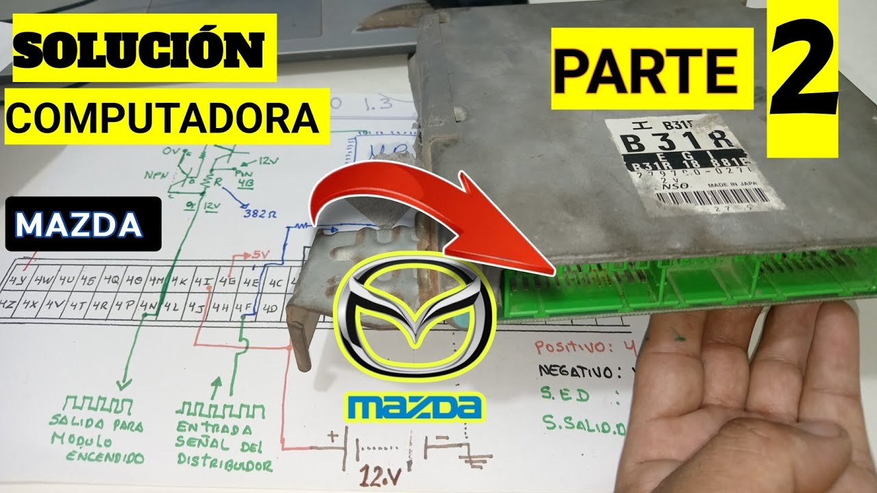 SOLUCIÓN MAZDA DEMIO COMPUTADORA PARTE 2 / PRUEBA SIMULACIÓN DE ECU LANTID 323  CURSO REPARACIÓN ECM
