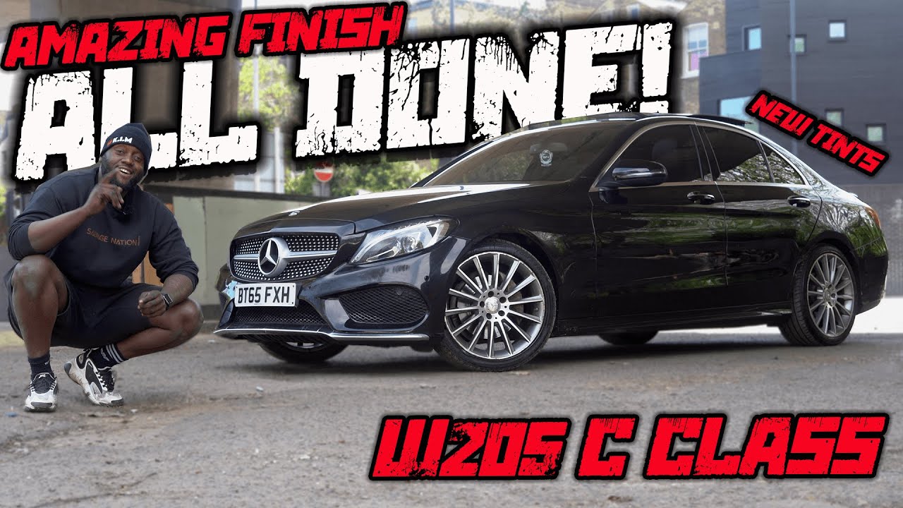 COMPLETING MY WRECKED  MERCEDES W205 C CLASS EP.9 | FULL CUT & POLISH, TINTS AND SOME TLC