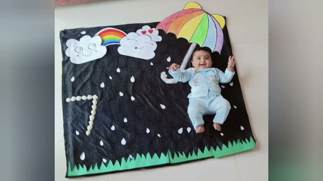 Monthly baby photoshoot idea/Rainy season theme photoshoot idea #baby #babyphotography #photoshoot