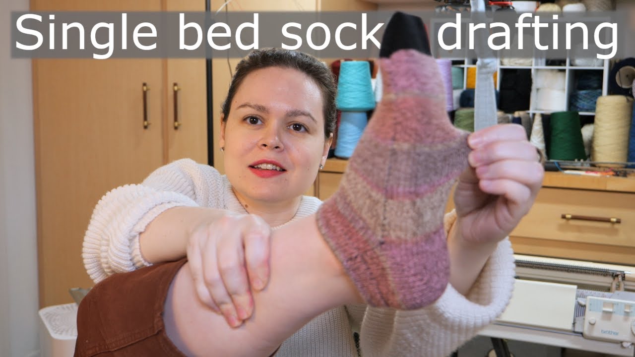 Single bed sock drafting | Knitting machine pattern generator