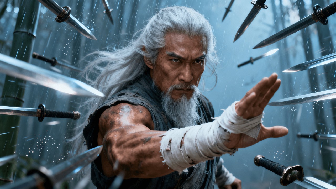 邋遢老頭劍術高超，荒野反殺100刺客！ #功夫 #kungfu