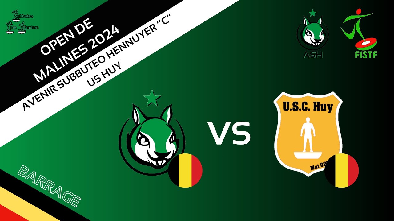 Subbuteo : ASH C vs US Huy (Open de Malines 10/11/24) (barrage)