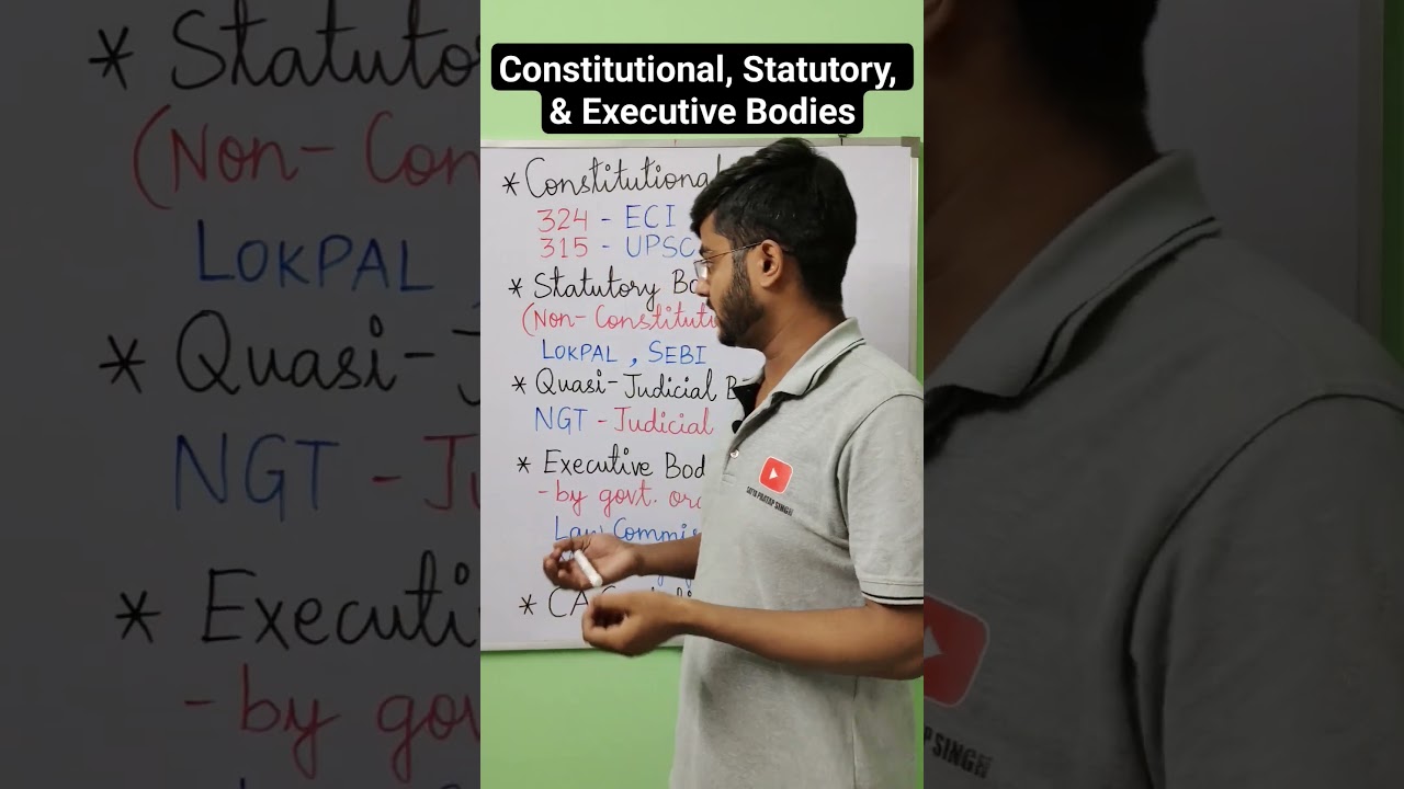 Constitutional Bodies | Statutory Bodies | Executive Bodies | Quasi Judicial Bodies