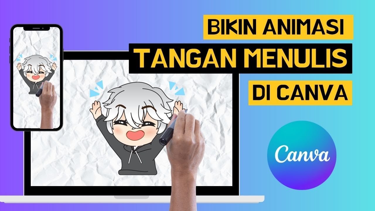 Membuat Animasi Gerakan Tangan Menulis di Canva - Cara Membuat Animasi Tangan Menggambar