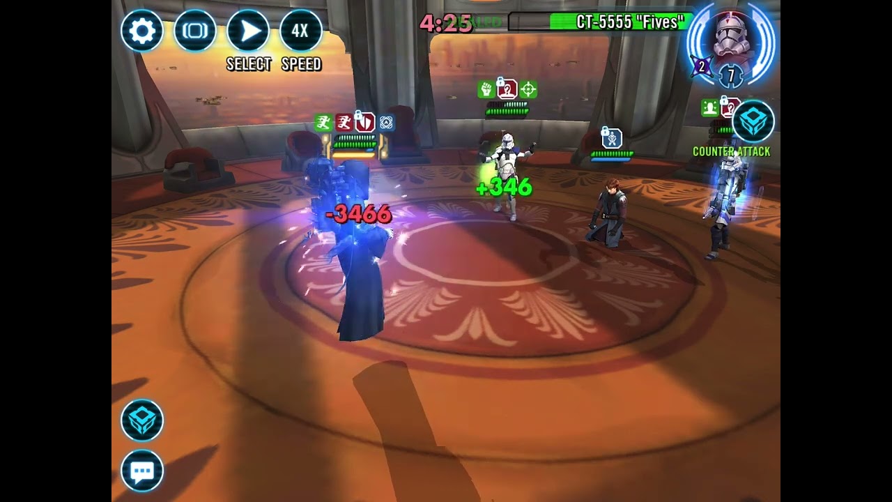 SWGOH - GAC - 3v3 - SEE (solo) vs GAS