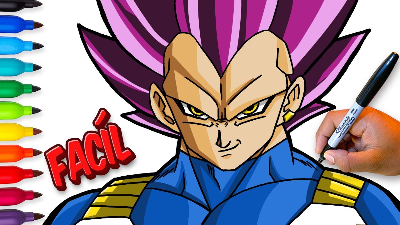 Cómo Dibujar a Vegeta Ultra Ego | Tutorial Paso a Paso para Principiantes