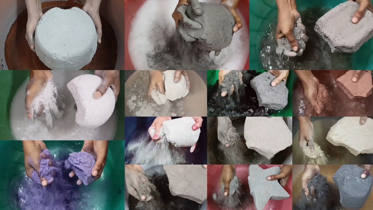 Soft Dusty 💦Crumbling Compilation of Multiple Textures || ASMR ||
