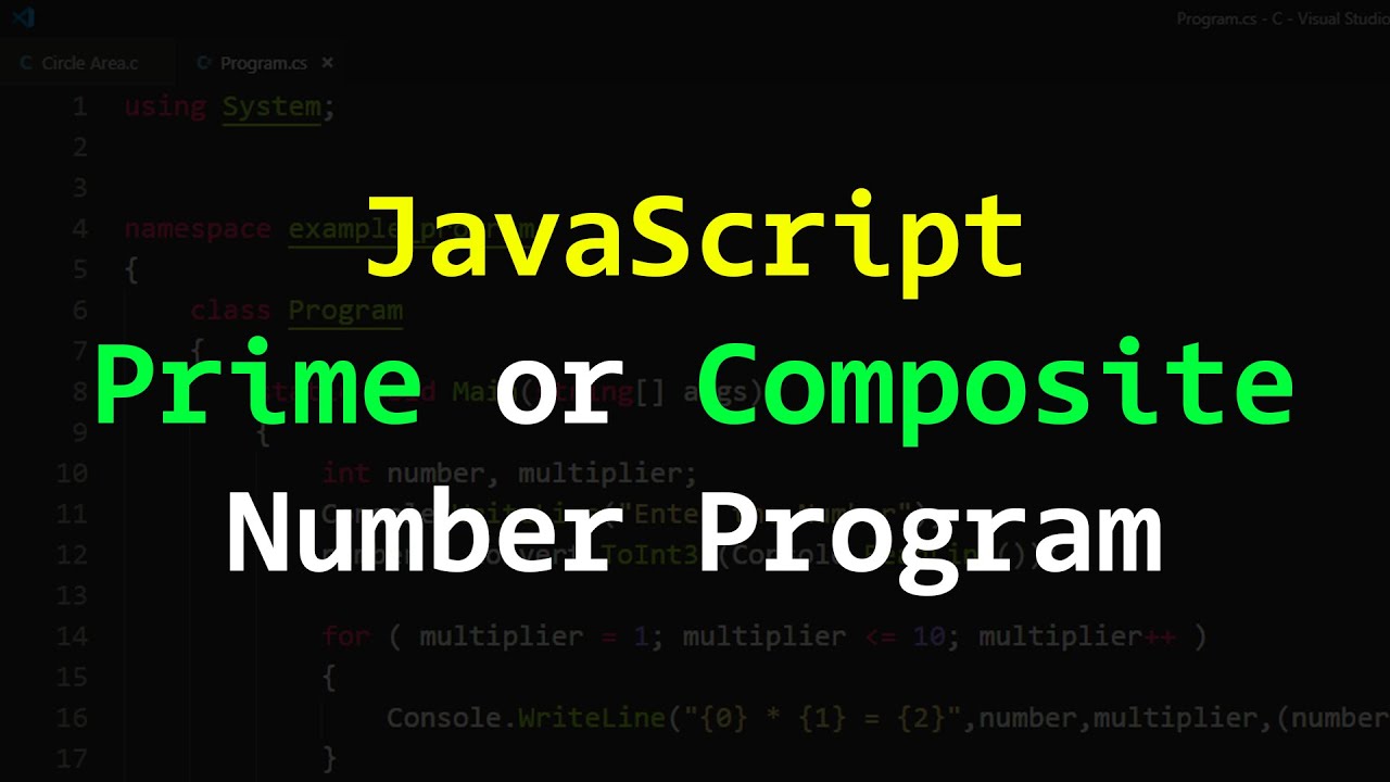 JavaScript Program to Find whether a Number is Prime or Composite