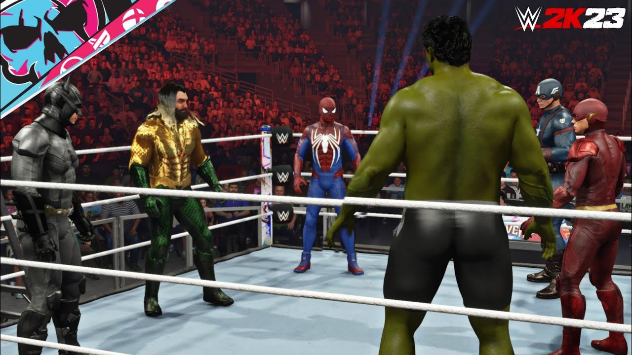 FULL MATCH - Justice League vs Avengers – DC VS MARVEL WWE 2K23 Gameplay Full HD