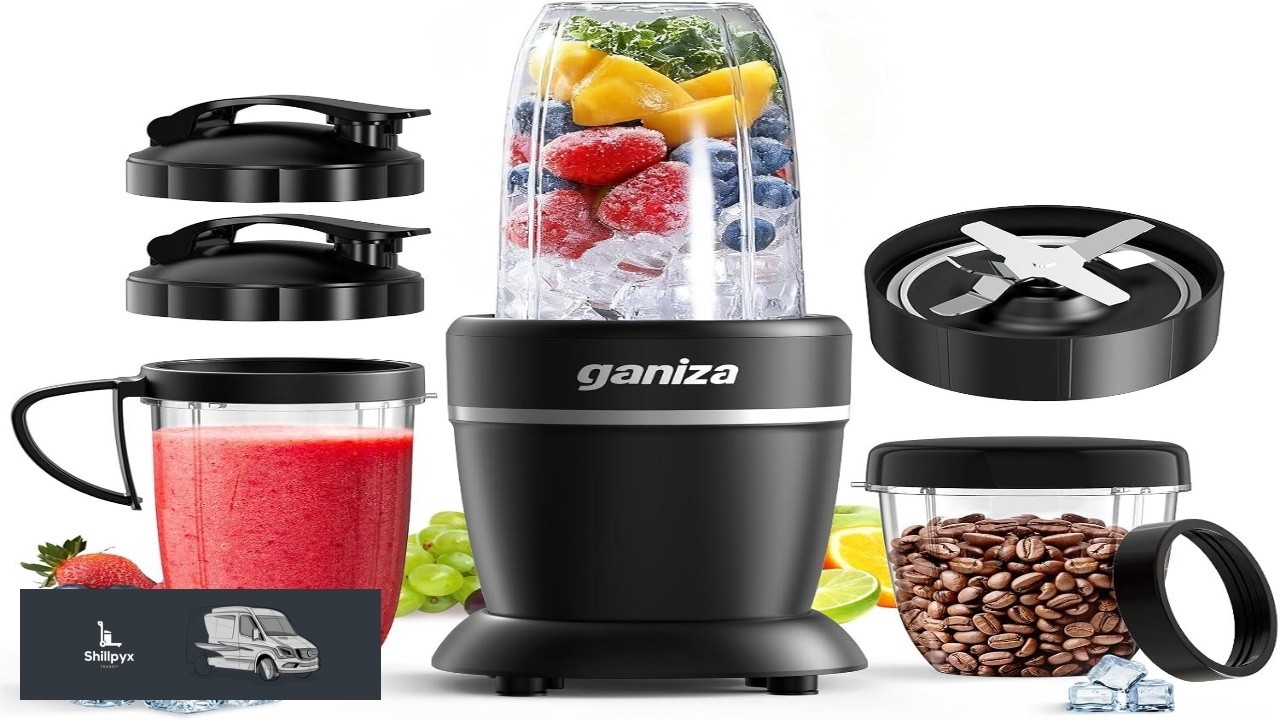 Ganiza Blender for Smoothies 14 Pcs Smoothie Blender for Kitchen Max 1300W