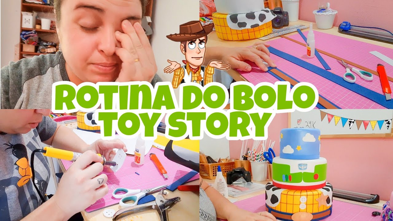 FAZENDO UM BOLO FAKE DO TOY STORY - NÃO FOI FACIL - DO INICIO AO FIM