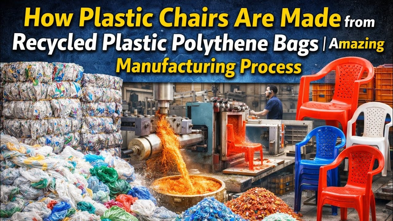 How_Plastic_Chairs_Are_Made_from_Recycled_Plastic_Polythene_Bags.#trend 